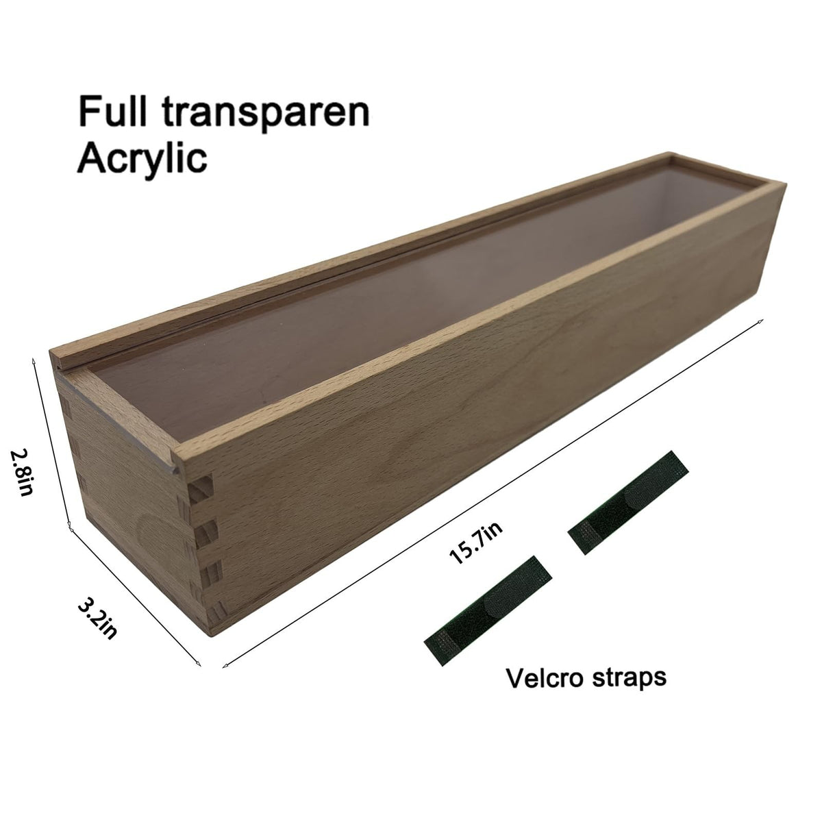 Beechwood Martial Arts Belt Display Case with Acrylic Sliding Panel
