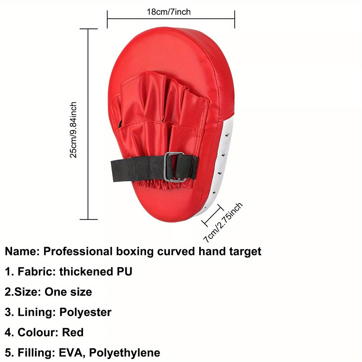 Boxing Hand Target Mitts Pad Adjustable Wrist Strap Foam Punching Trainer