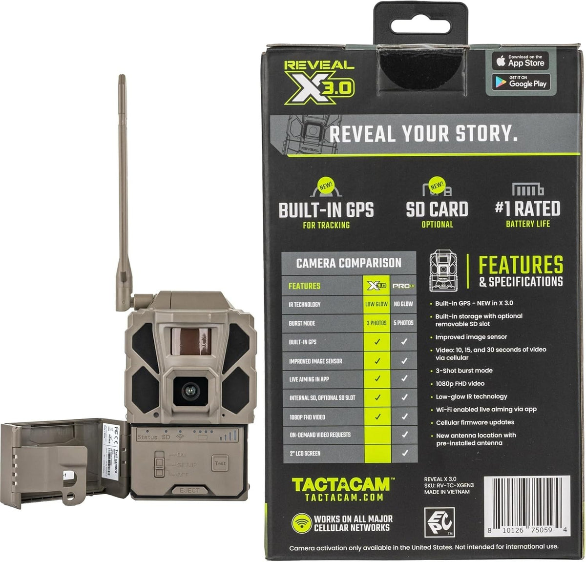 Cellular Trail Camera 4K GPS Night Vision Low-Glow IR Wildlife Monitoring