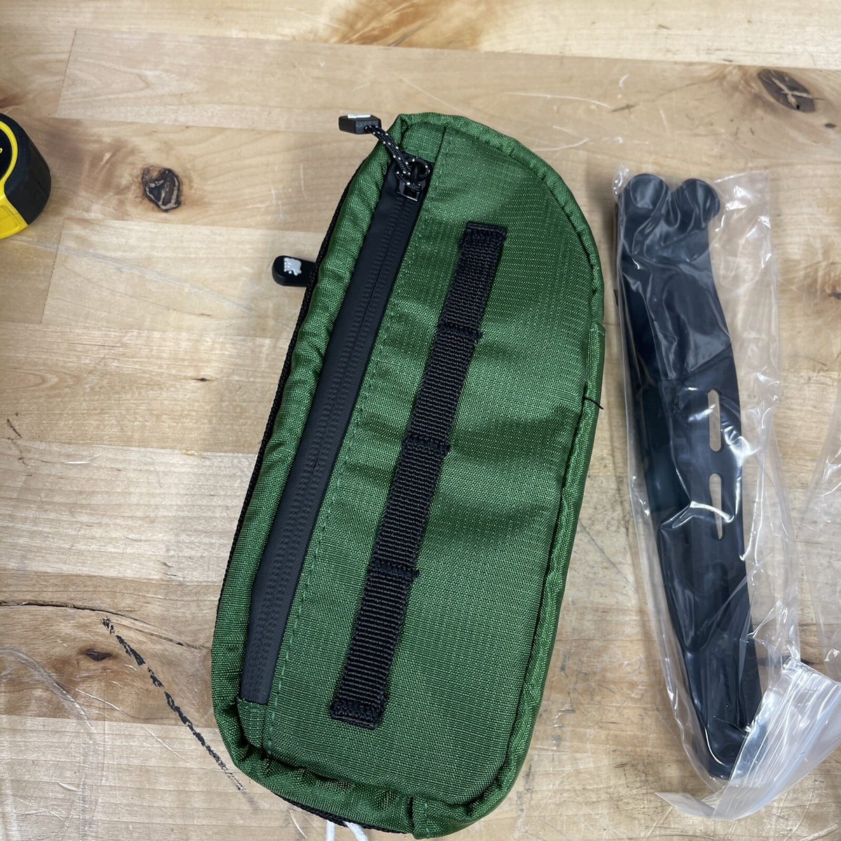 Waxed Canvas Bike Frame Bag Waterproof Cycling Storage Green