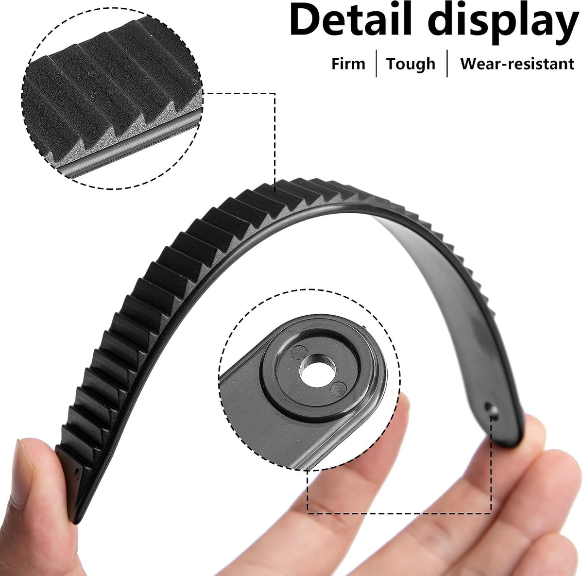 Snowboard Ski Ankle Ladder Strap Replacement 6 Pack Black Plastic 7.9"