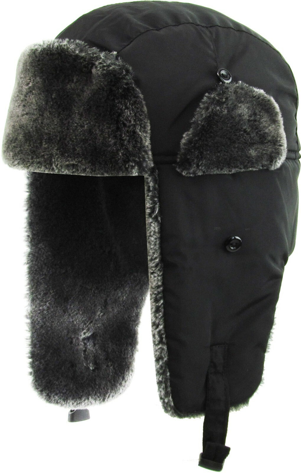 Solid Camo Soft Fur Aviator Trapper Winter Hat Ski Warm Cap