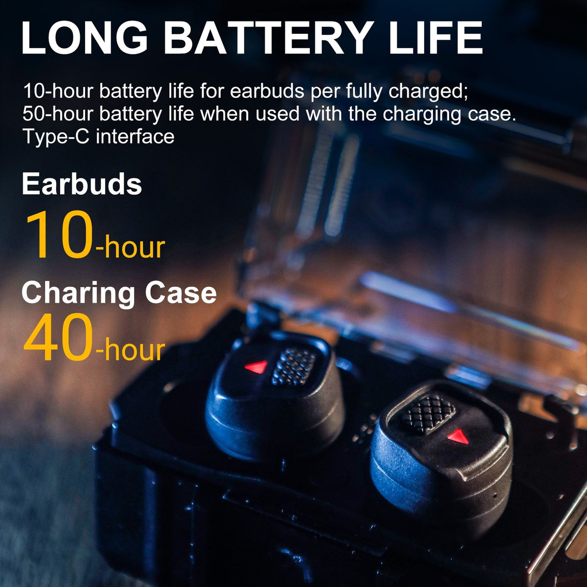 Bluetooth Hearing Protection Earplugs with Noise Reduction 30dB - Electronic Shooting Ear Protection