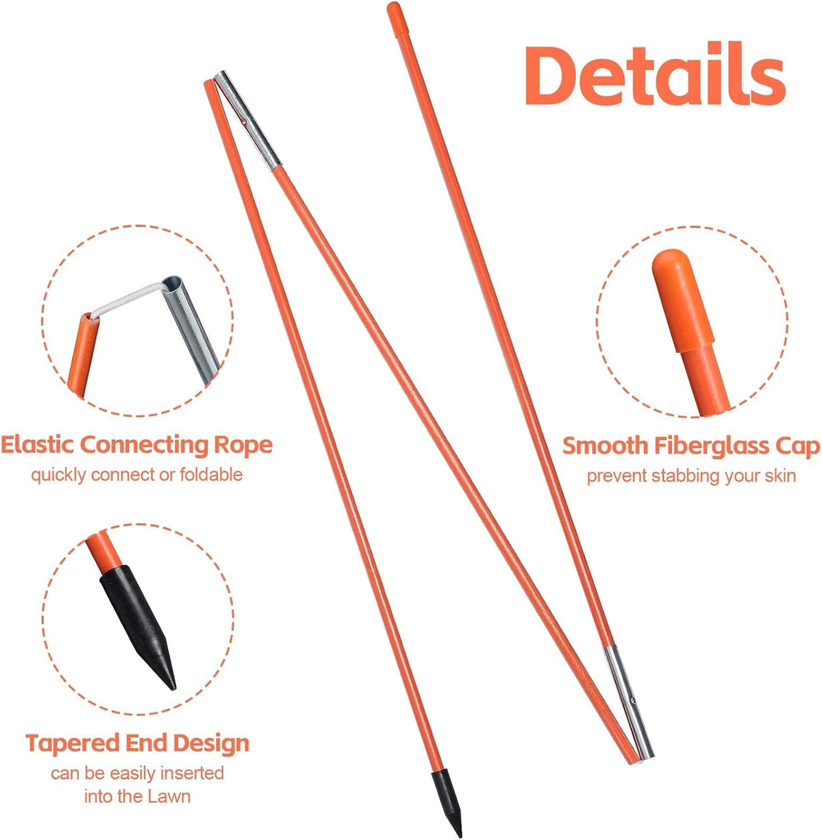 Golf Alignment Sticks 3 Pack - 48-Inch Practice & Training Rods