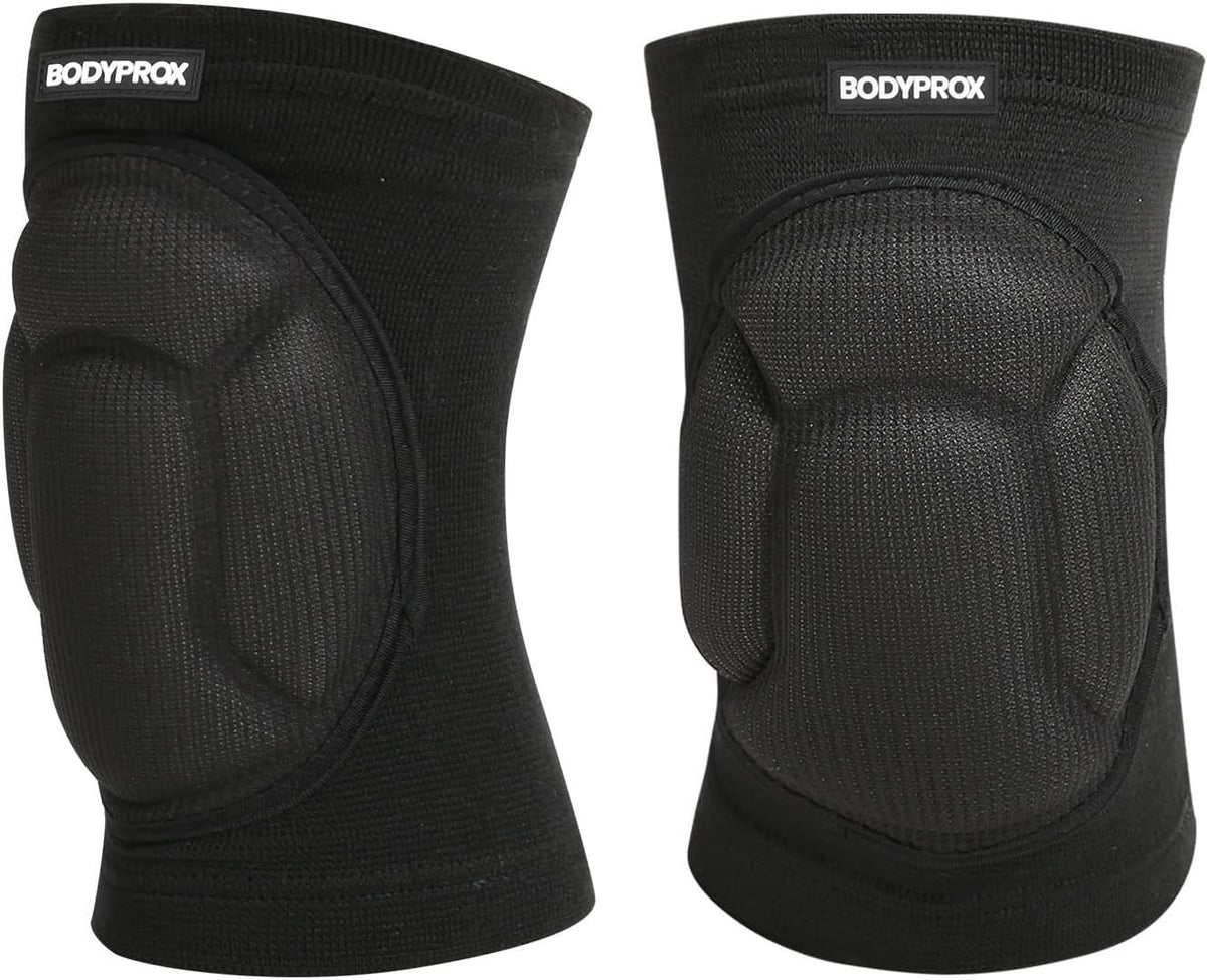 Protective Knee Pads for Sports - Thick Foam, Anti-Slip, Unisex, Black
