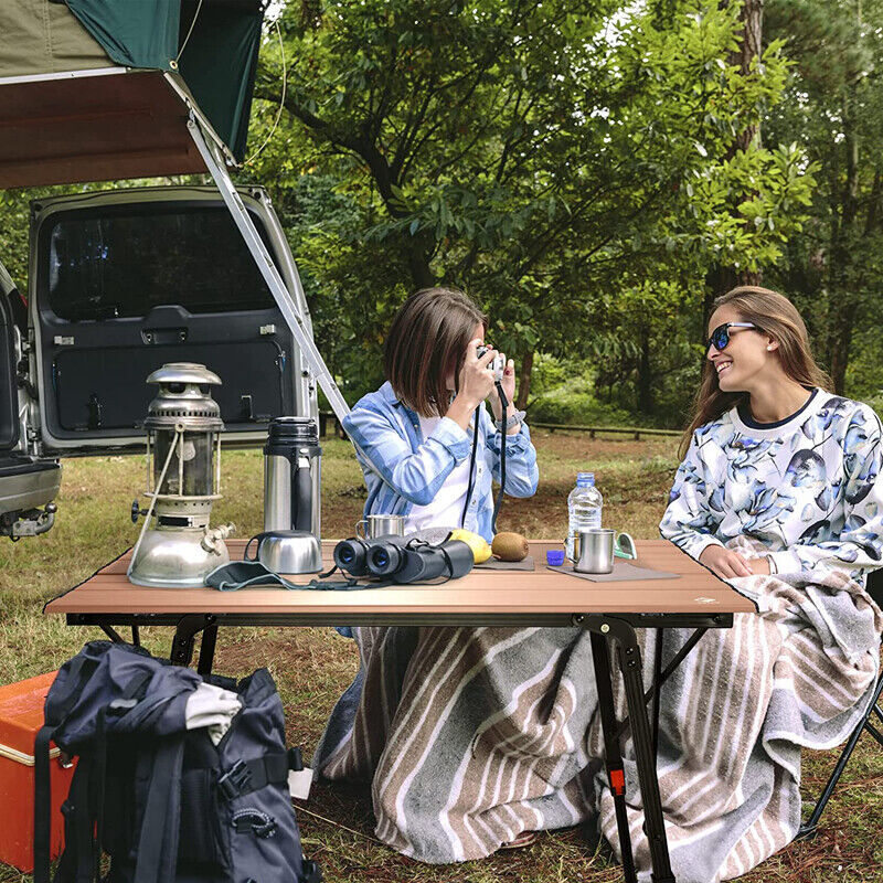 Lightweight Aluminum Folding Beach Table with Adjustable Legs
