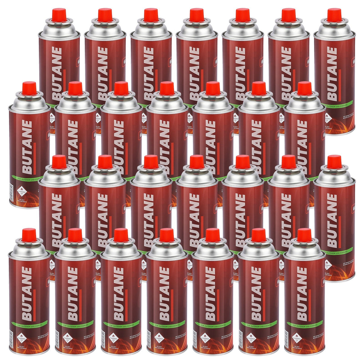 8 OZ Butane Fuel Canisters for Portable Camping Stoves - 28 Count