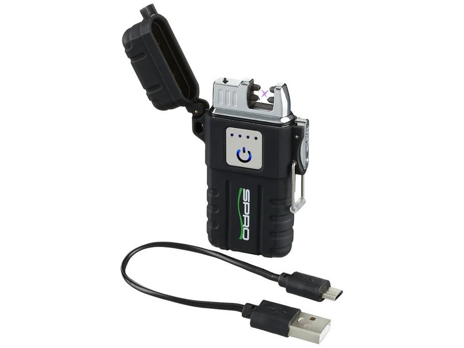 USB Rechargeable Plasma Lighter for Fishing Line Cutting Windproof & Fast Charging
