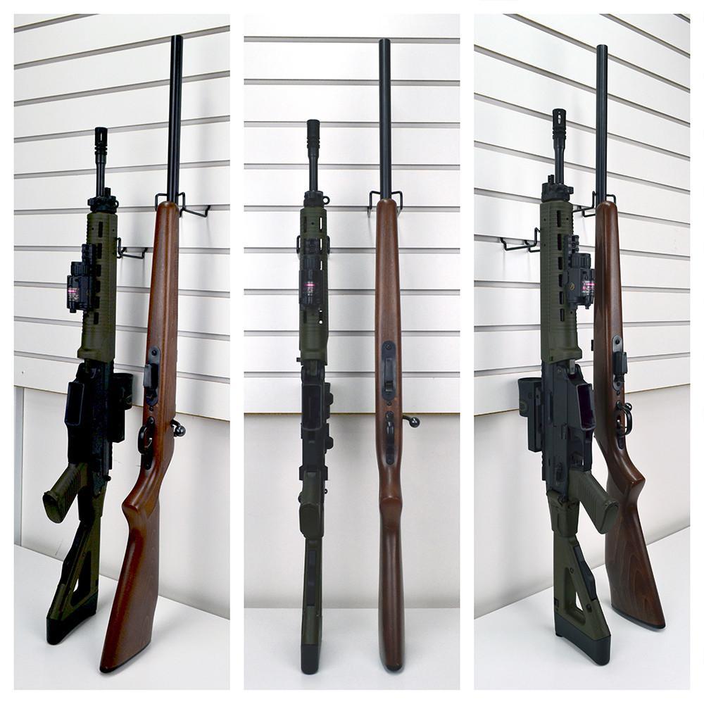 Vertical Gun Cradles - 10 Pack for Slatwall & Pegboard Display