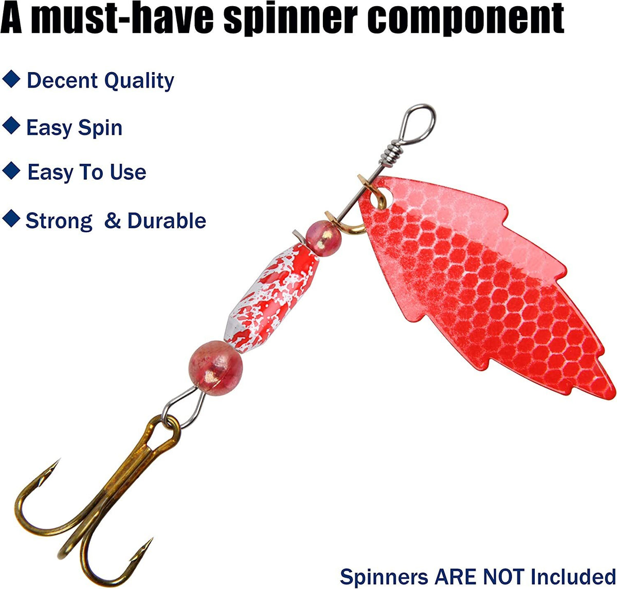 200pcs Brass U-Shaped Fishing Spinner Clevis for DIY Lures - Saltwater & Freshwater