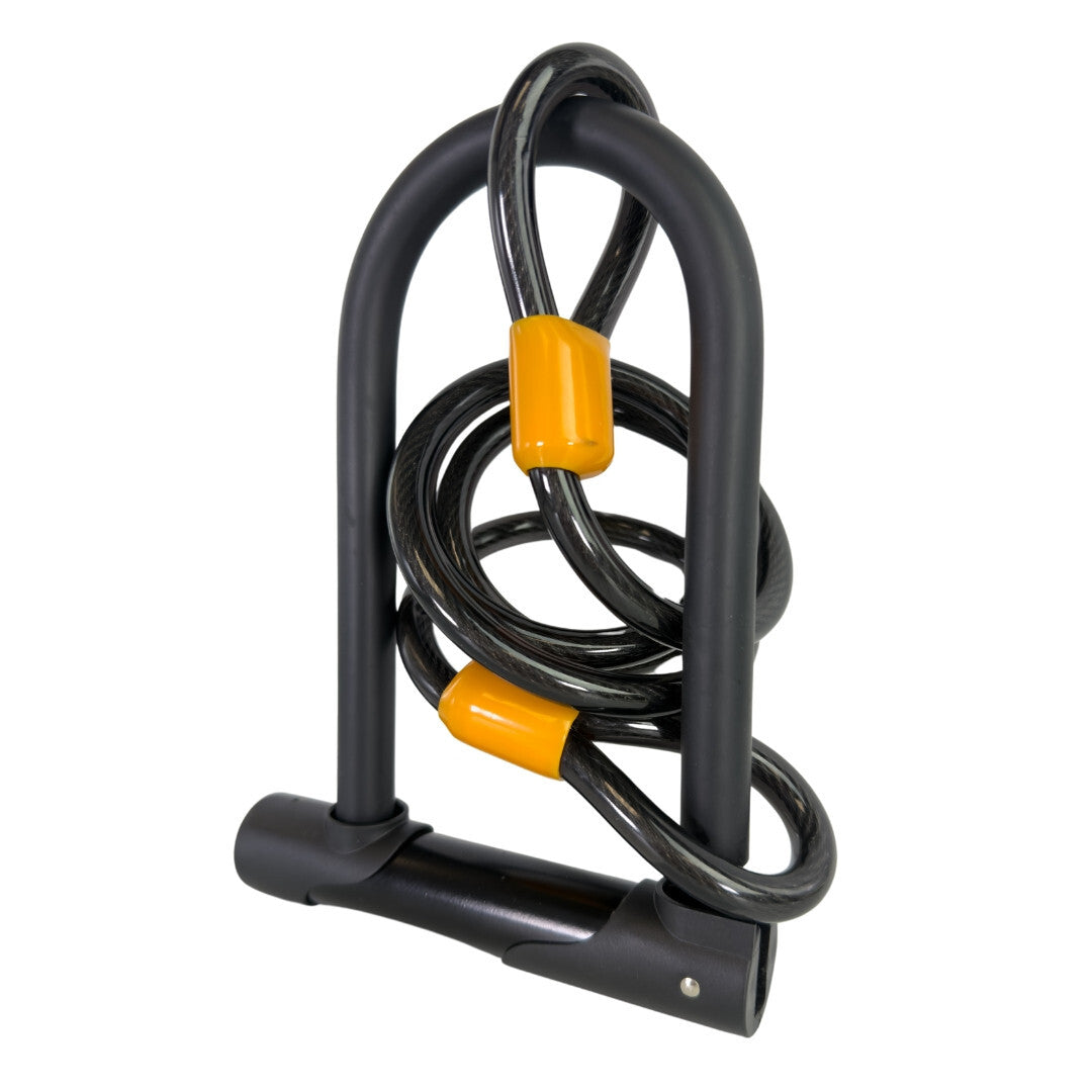 Heavy Duty Bike Lock with 4ft Cable Anti-Theft U Lock for Bicycle and E-Bike