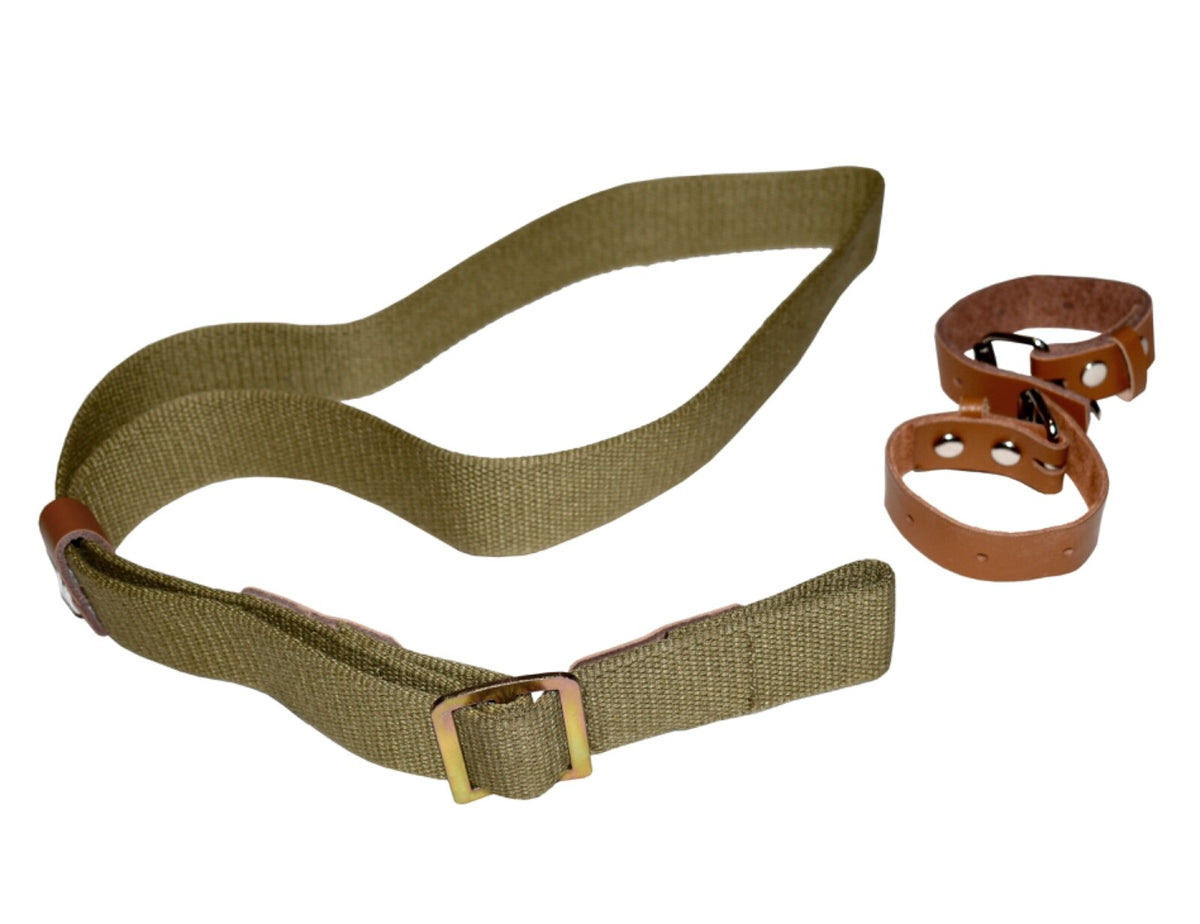 Mosin Nagant Rifle Canvas Carry Sling Dark Khaki Adjustable Strap