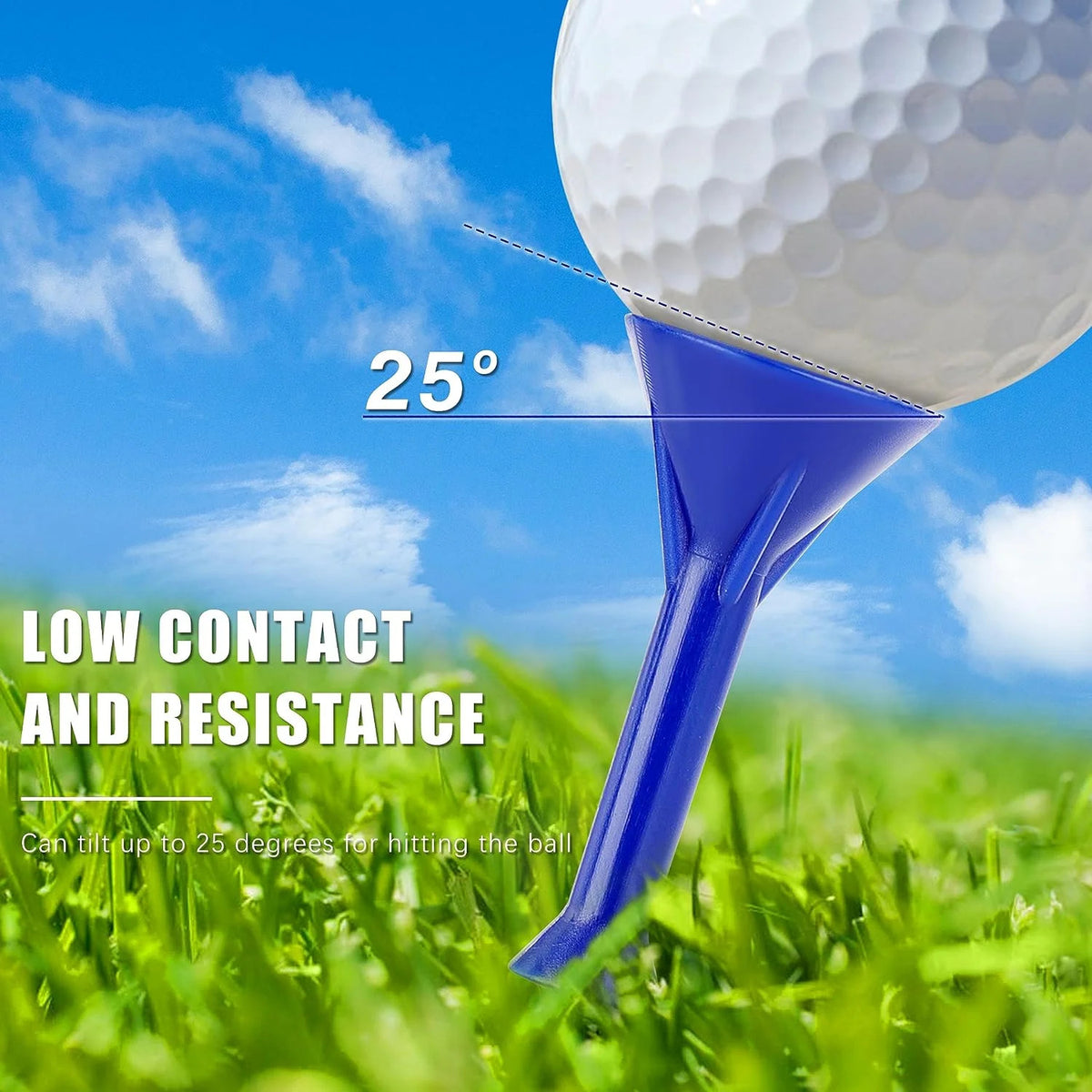 3-1/4-Inch Plastic Golf Tees Set - Durable & Stable Golf Accessories