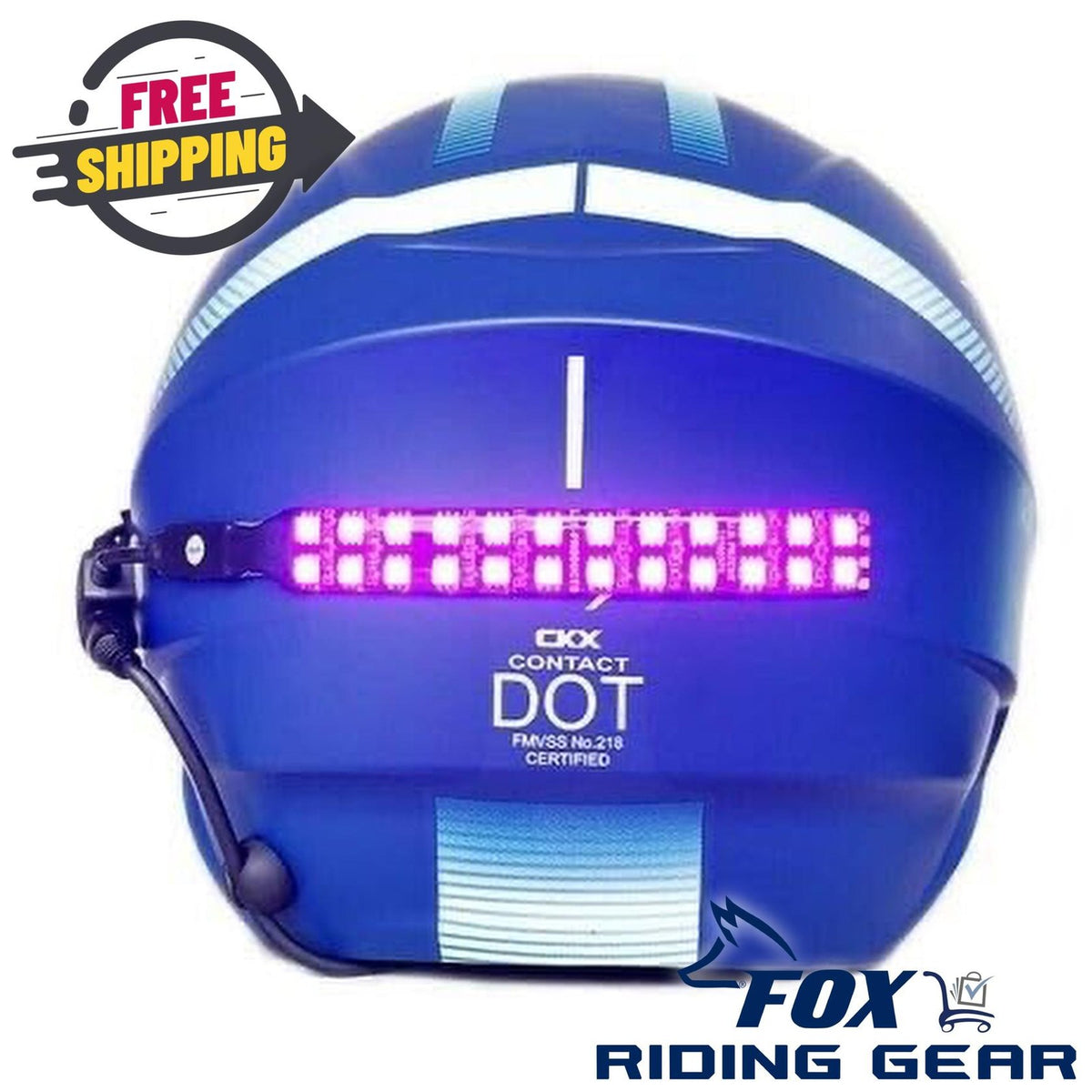 Snowmobile Helmet LED Safety Light with 12 Color Options - Blizzard Buster