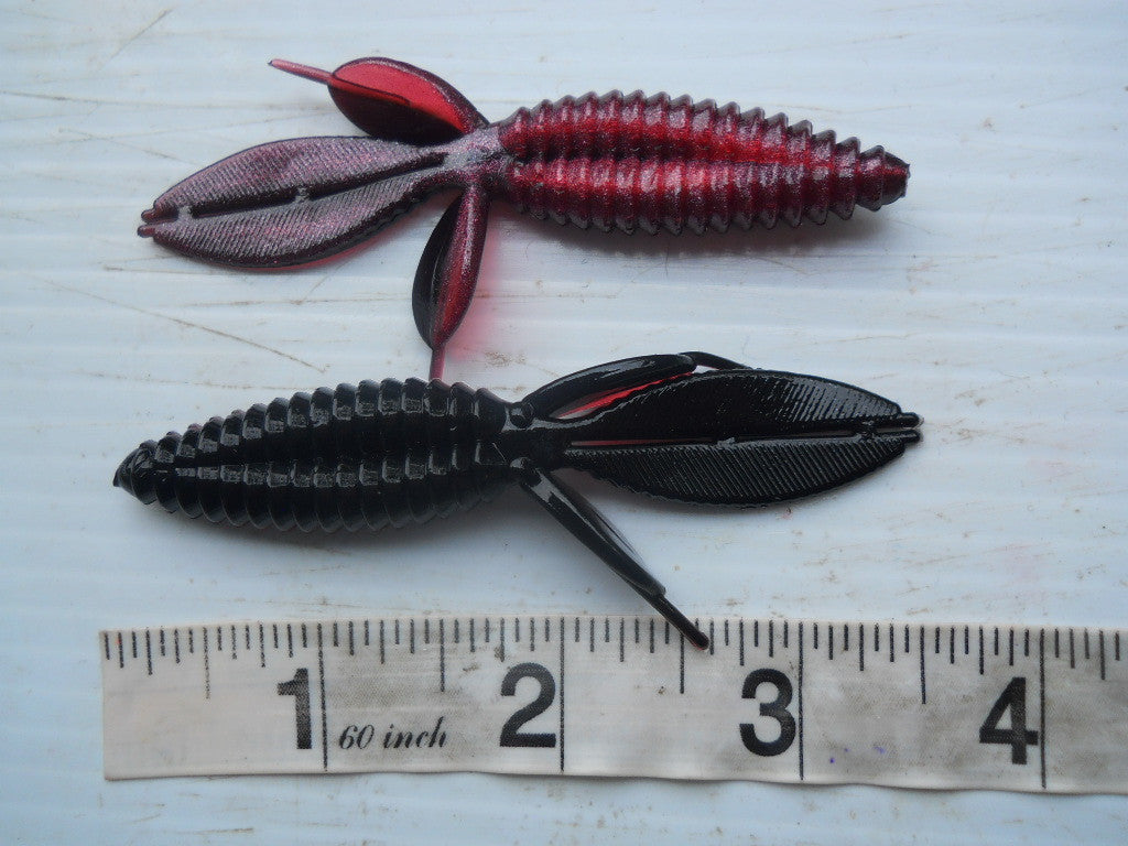 Soft Plastic Bass Fishing Baits - 50 3.5" Beaver Bug Lures in Multiple Colors
