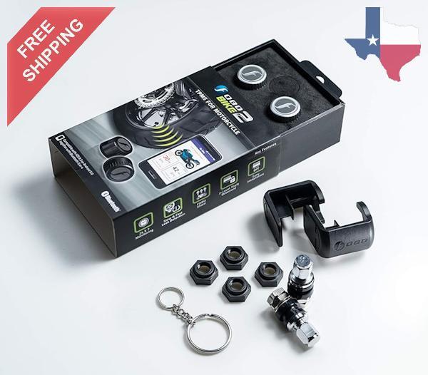 Bike Tire Pressure Monitoring System TPMS Bluetooth Smartphone Compatible