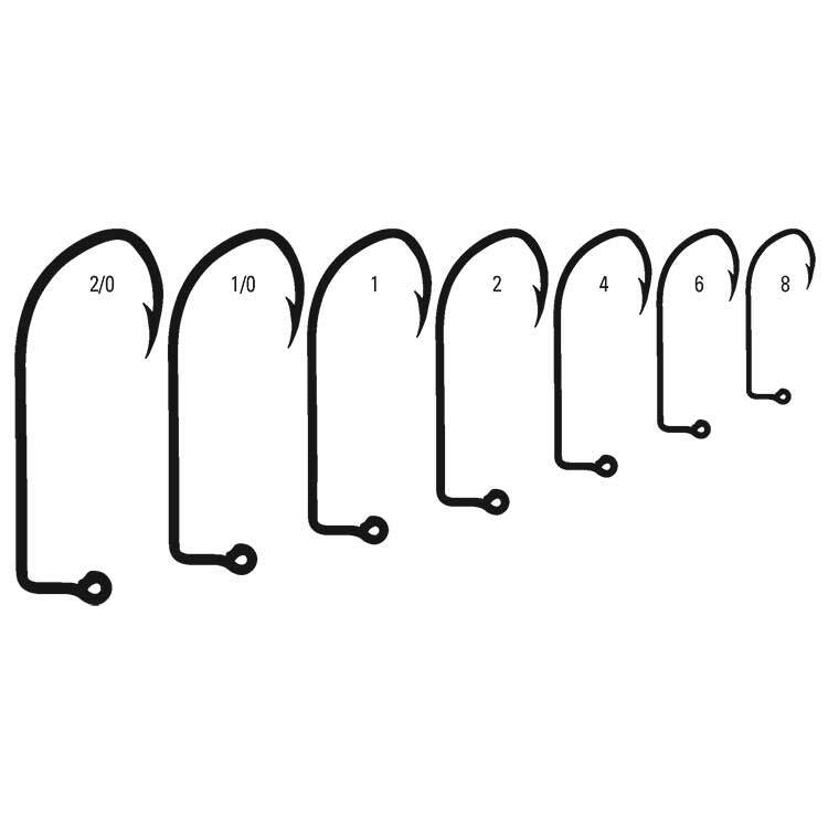 Fishing Jig Hooks 100 Pack - Skipjack Bend, Heavy Duty, Multiple Sizes