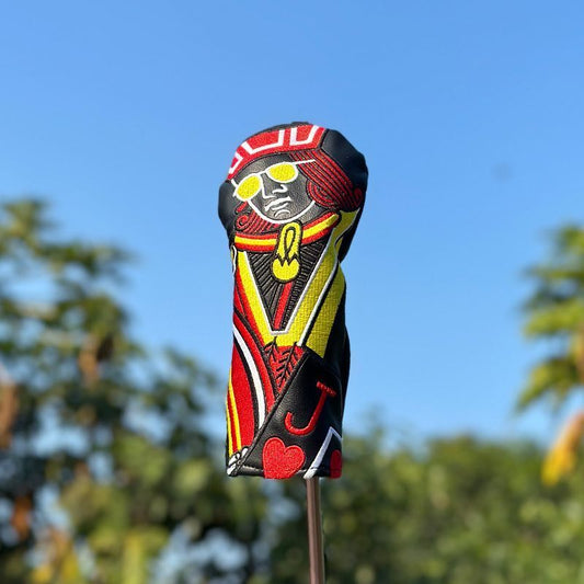 Golf Hybrid Head Cover PU Leather & Furry Lining Waterproof Protects Clubs