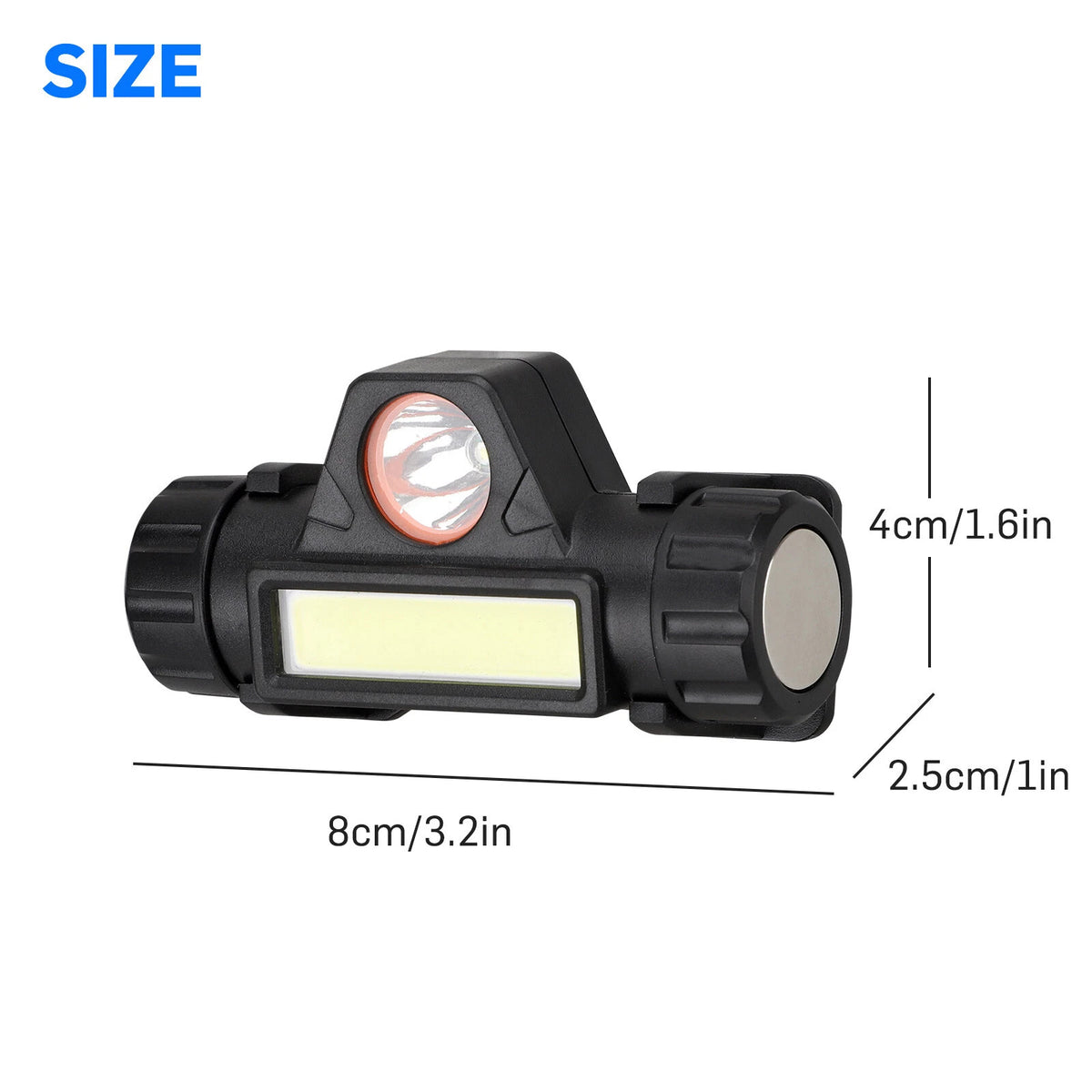 Rechargeable LED Headlamp Headlight Flashlight Waterproof 2 Pack