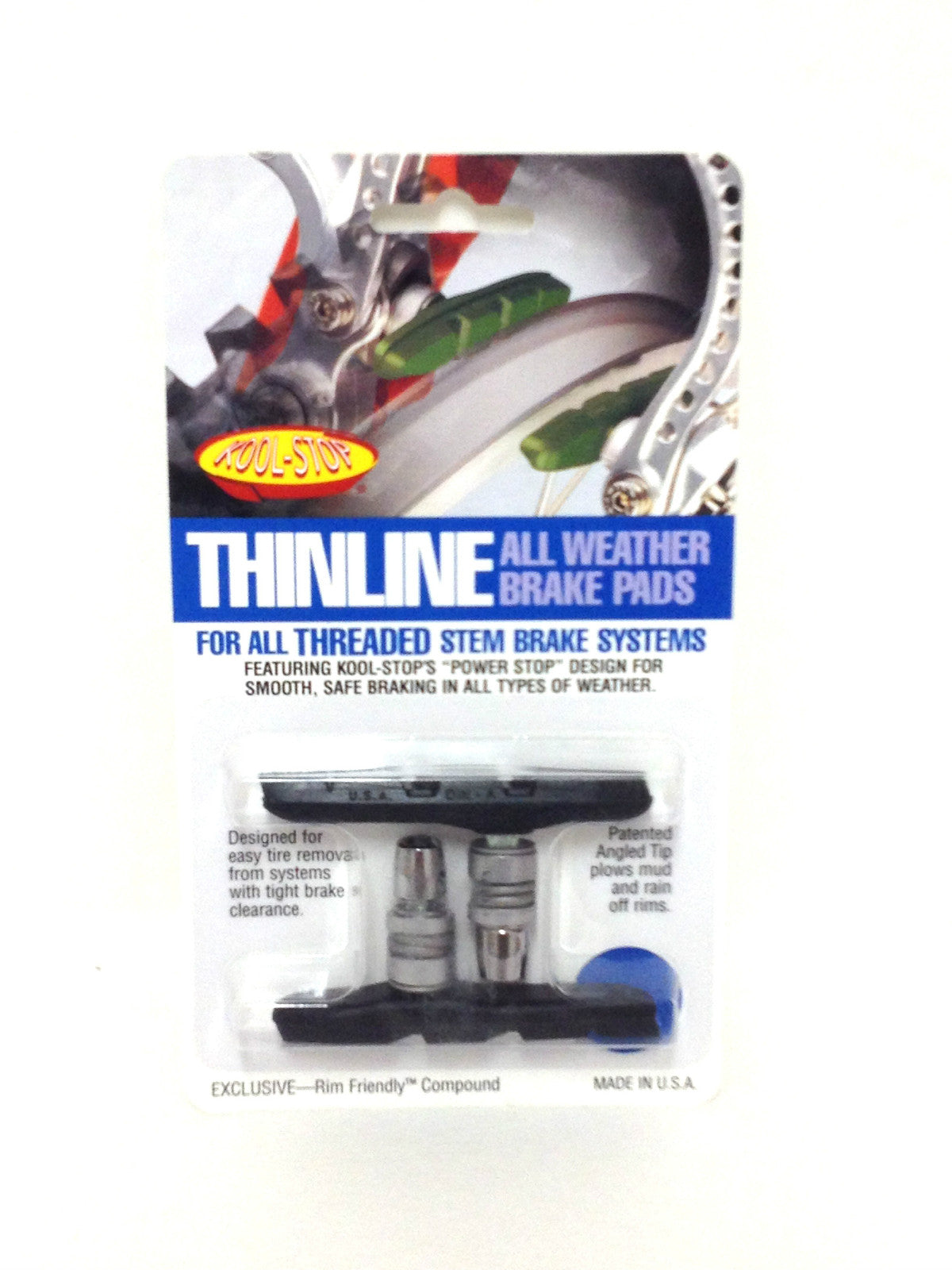 Mountain Bike V Brake Shoes Pads Set - Kool Stop Thinline Design