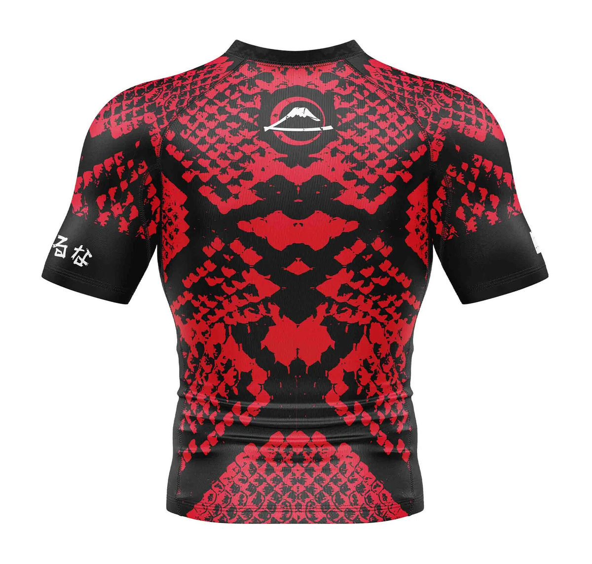 MMA Rashguard Short Sleeve Combat Shirt for Jiu Jitsu & BJJ - Red Black