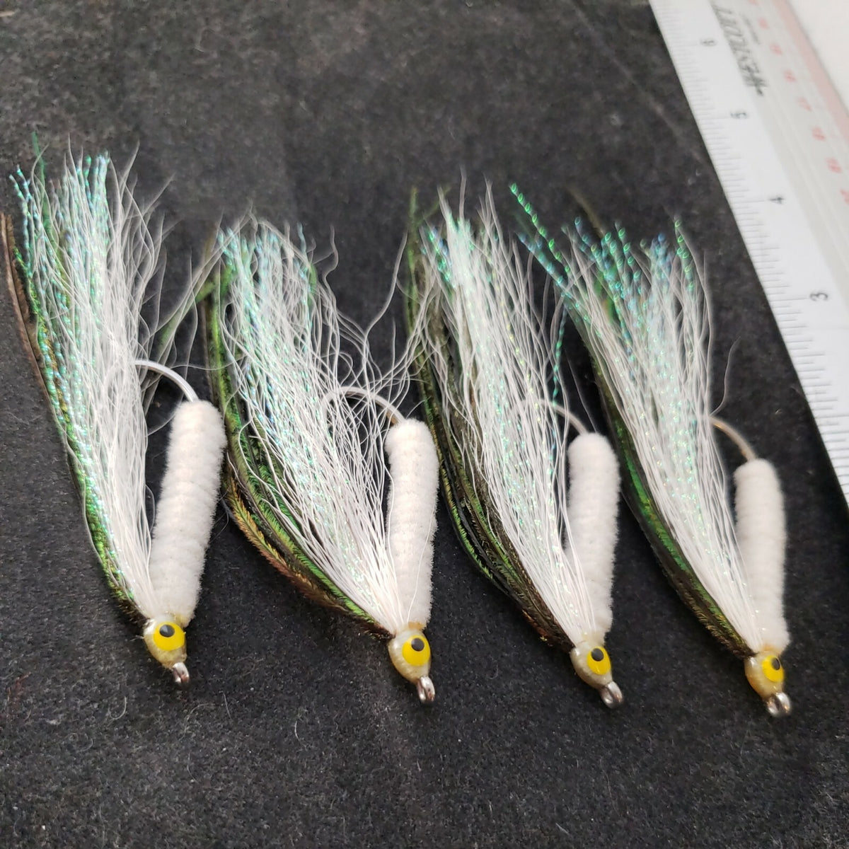 Saltwater Fly Fishing Flies Bend Back White #1/0 - Custom Tied Frontier