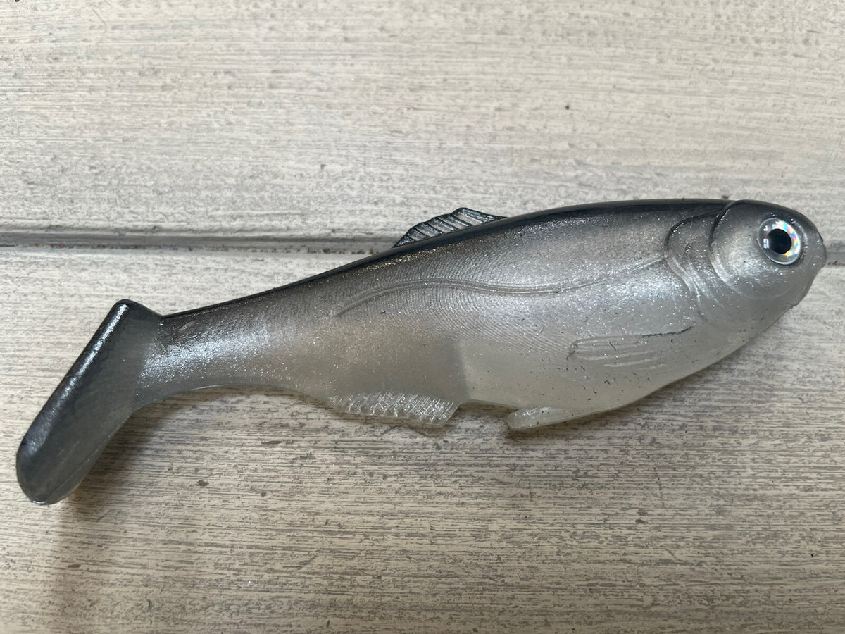 4-Inch Pearl Shad Weedless Swimbait - Pack of 2 Fishing Lures