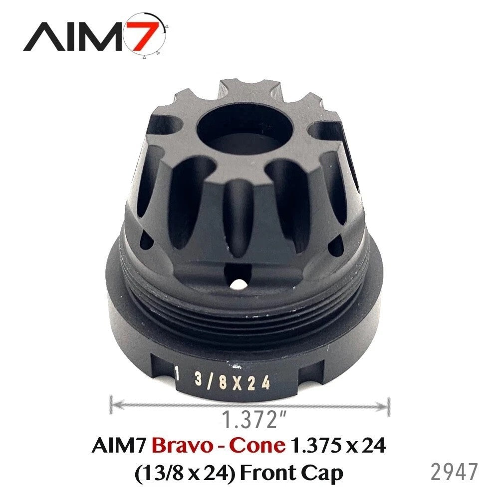 Aim7 Bravo Cone 1.375 x 24 Threaded Front Cap for Hub Mounts