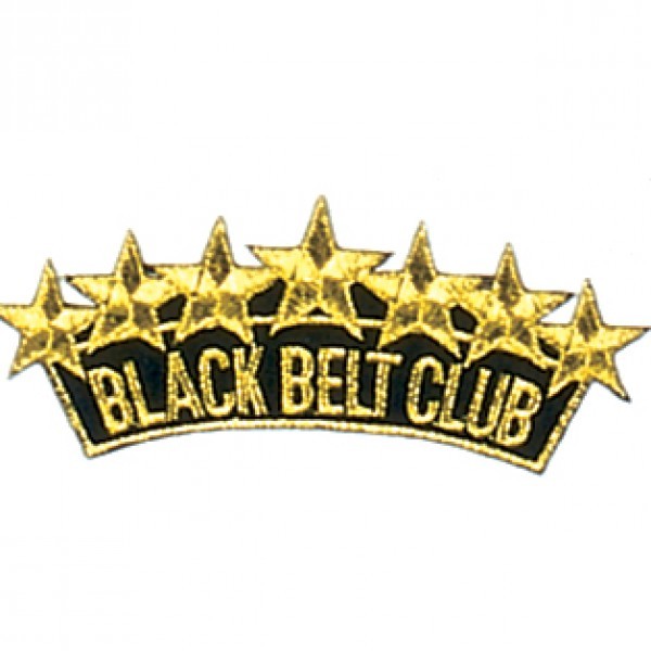 Martial Arts Patch Black Belt Club 5.5 Inch Sew-On Badge