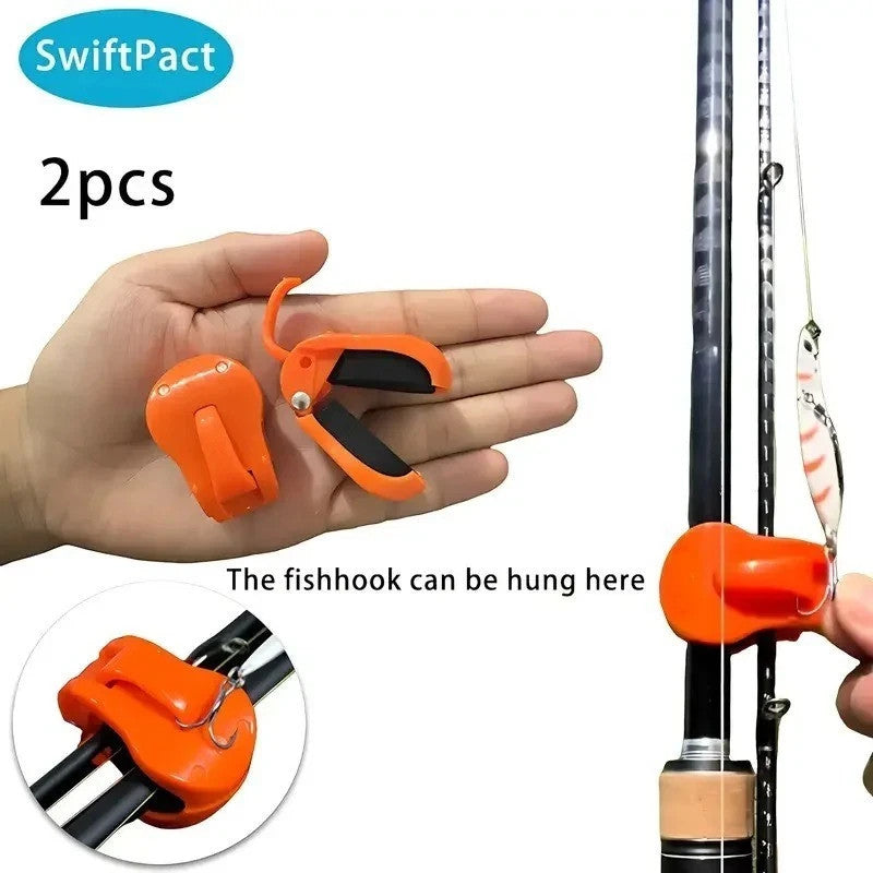 Fishing Rod Clip Holder Set 2PCS Quick Attach Tool-Free Rod Organizer