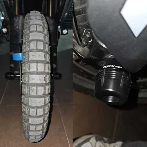 Blue Motorcycle Front Axle Slider for CFMOTO Ibex 450 2025-2026 - Anti-Fall Wheel Protector