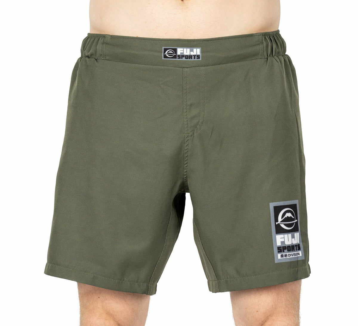 Grappling MMA Fight Board Shorts for BJJ No Gi Training Olive Green