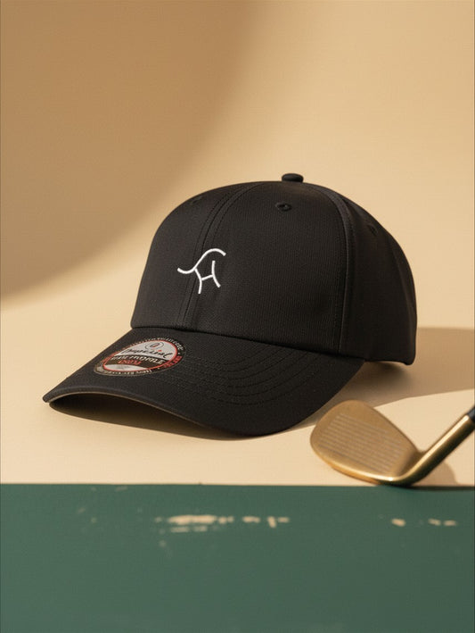 Golf Hat Cap - Adjustable Black Sun Protection for Men & Women