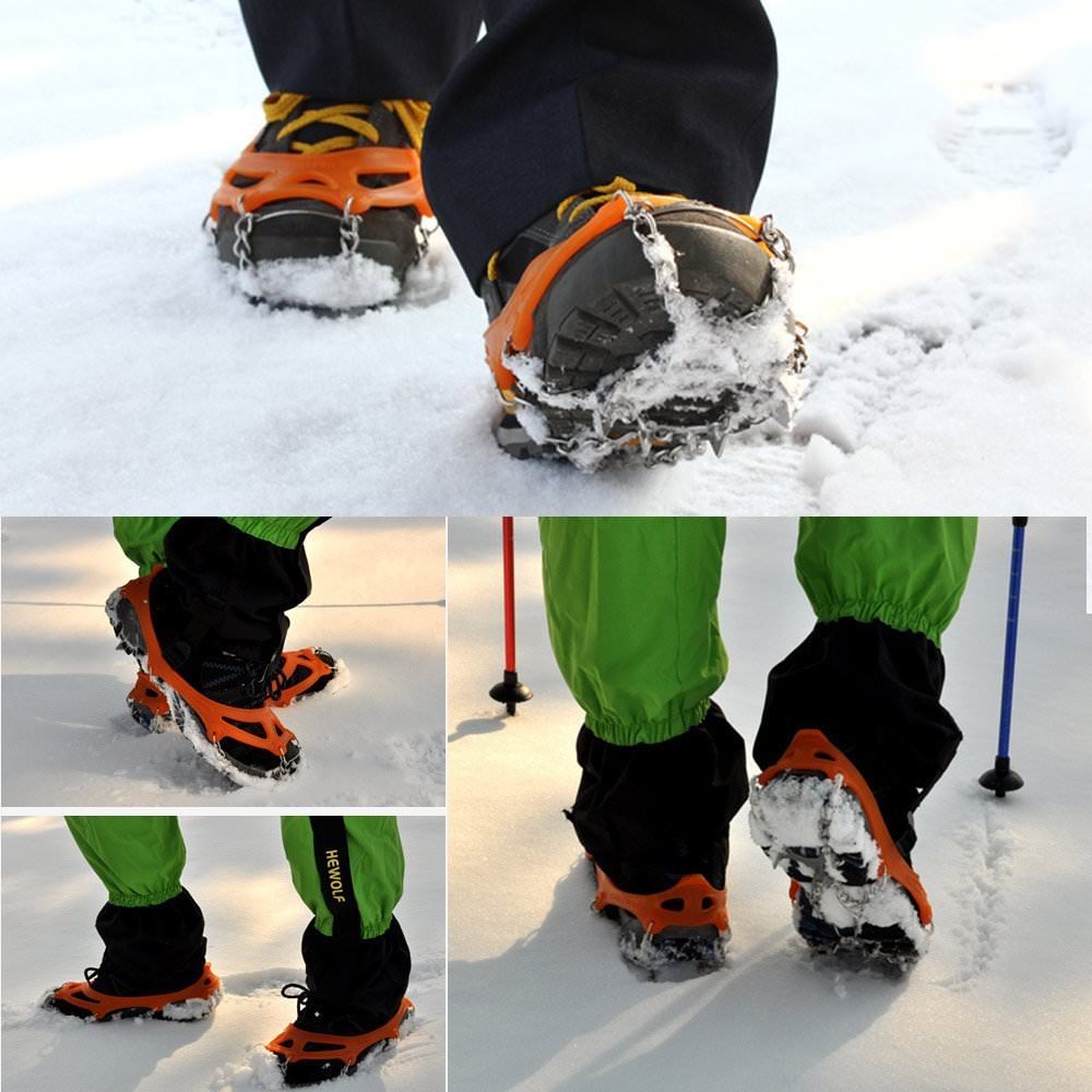 Ice Snow Shoe Grips Traction Cleats for Hiking & Outdoor Walking - Size M