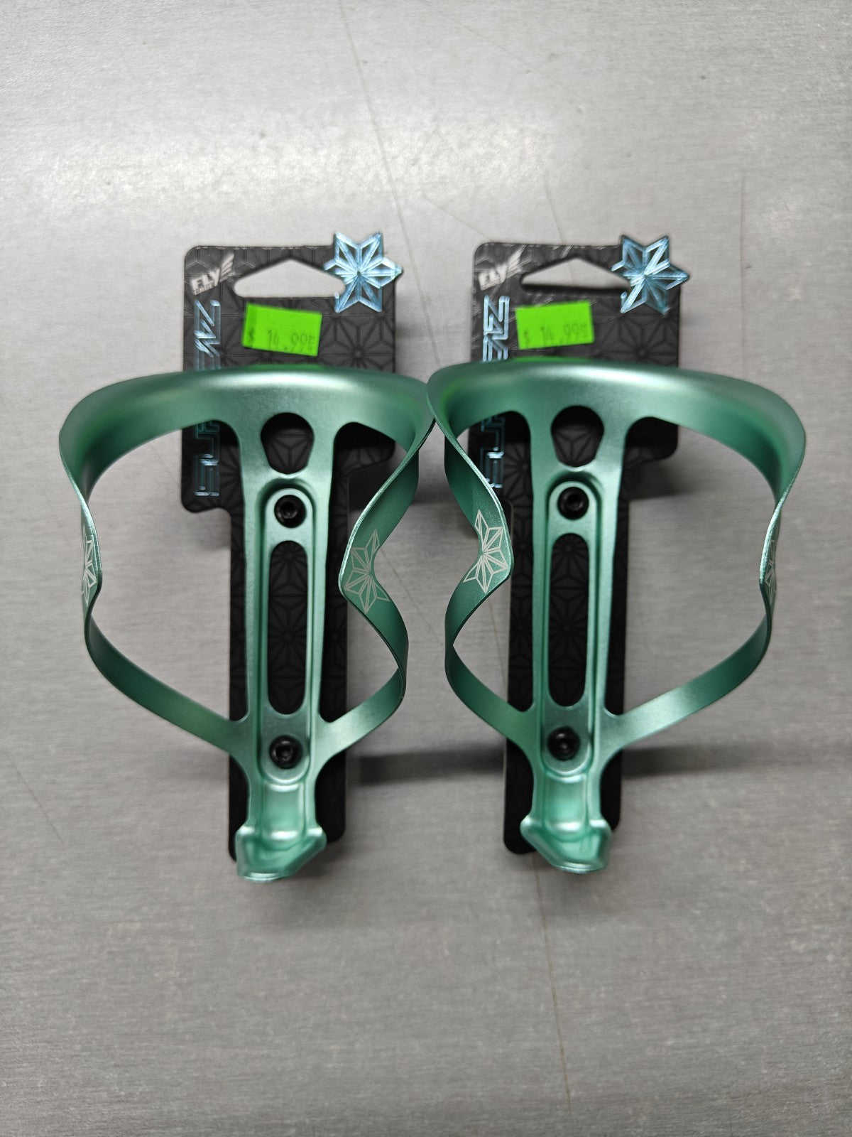 Supacaz Fly Bicycle Cage Set - Alloy Celeste Green 2-Pack