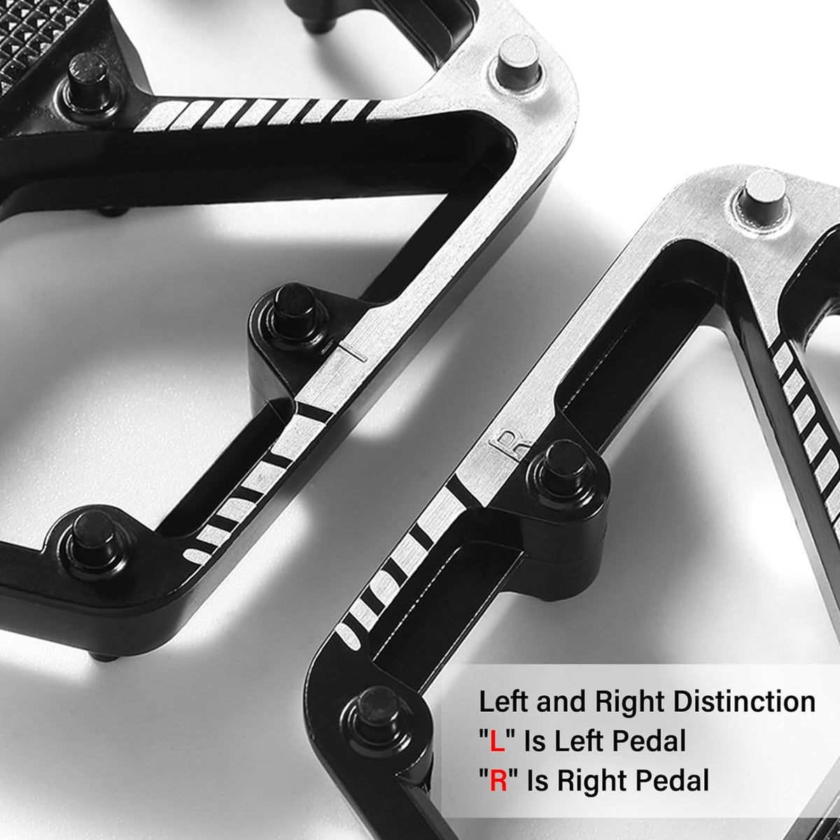 2 Pcs 4-Inch Aluminum Alloy Bike Pedals MTB Road Sealed Bearing