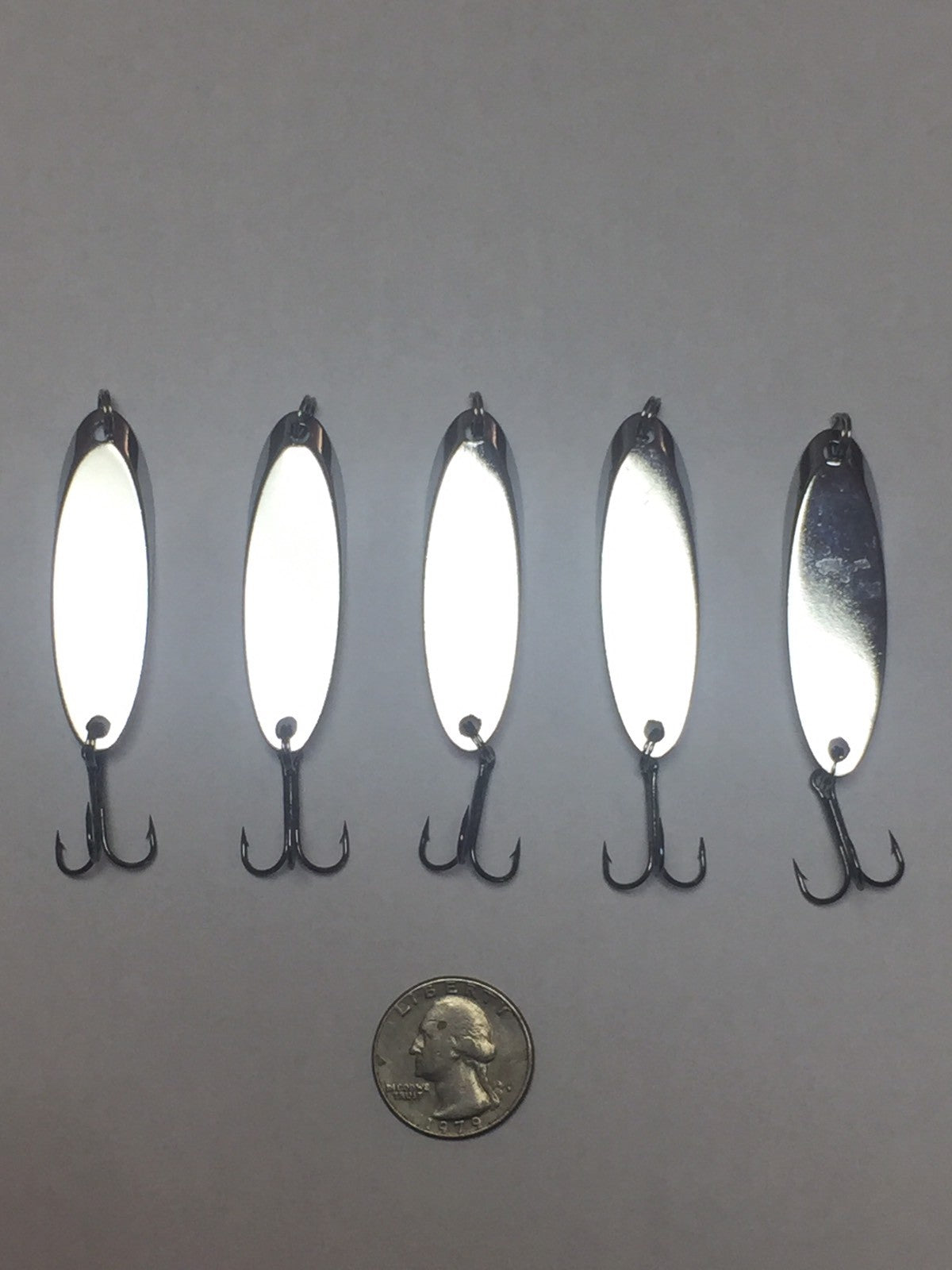 Fishing Spoons Set - Kastmaster Style Silver Lures for Trout & Bass, 10 Pack