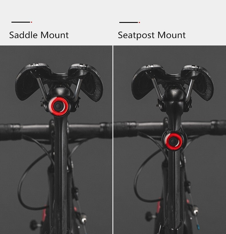 Bike Rear Light with 4 Modes Auto Brake Sensing Waterproof Safety Taillight