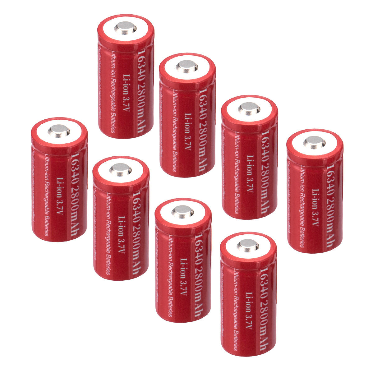 Rechargeable Lithium Battery Set 3.7V 2800mAh for Flashlights & Devices