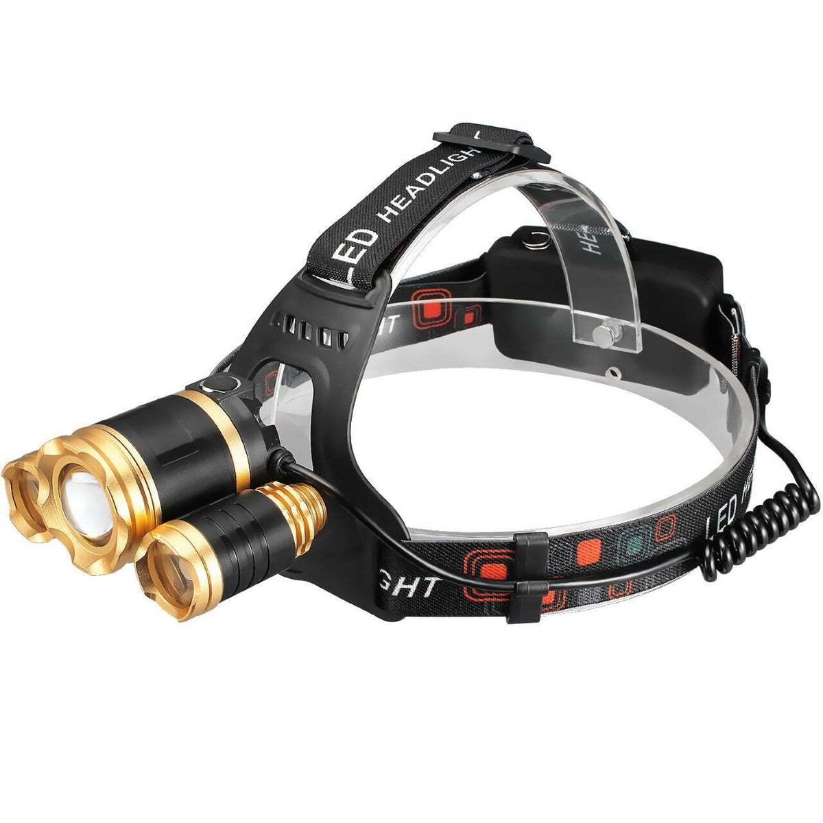 Rechargeable LED Headlamp with Zoomable Focus 990000LM Waterproof Torch