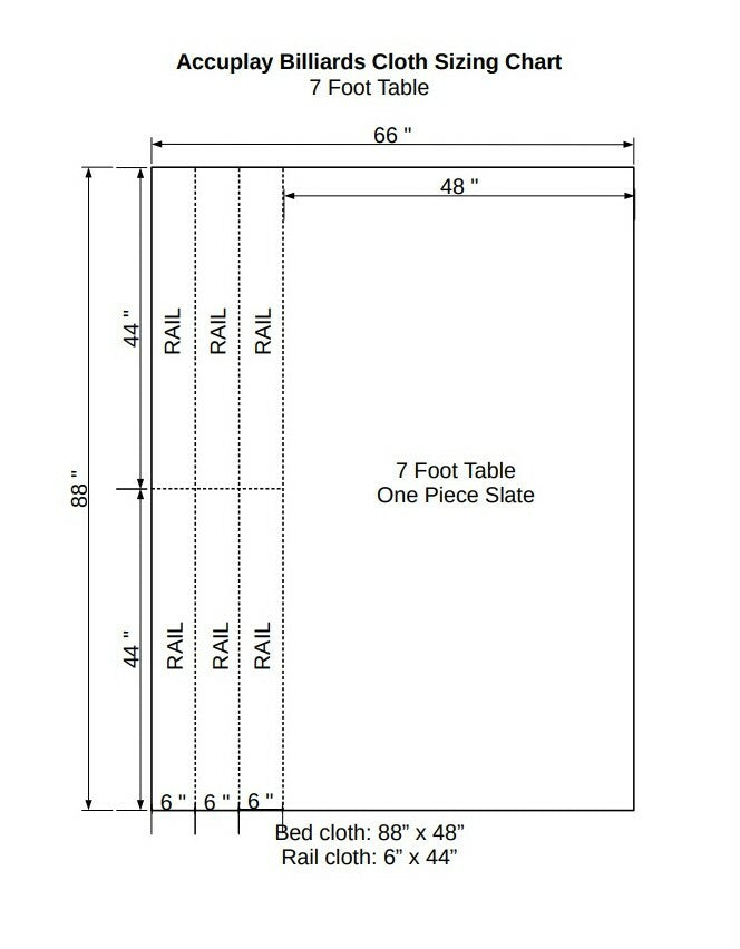 Worsted Fast Speed Pool Table Felt Pre-Cut for 7' Tables