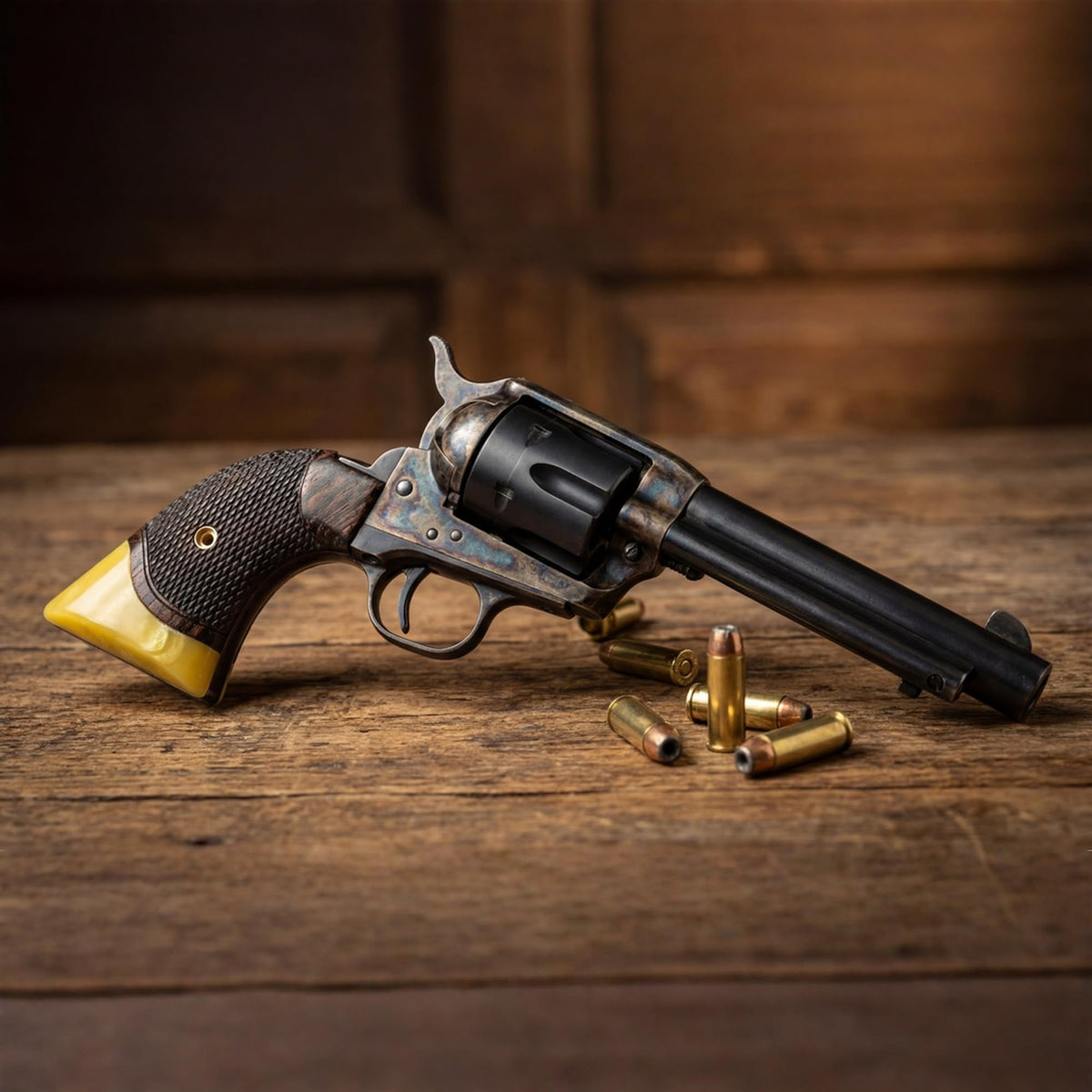Heritage Rough Rider Pistol Grips with Rosewood & Faux Ivory Accent