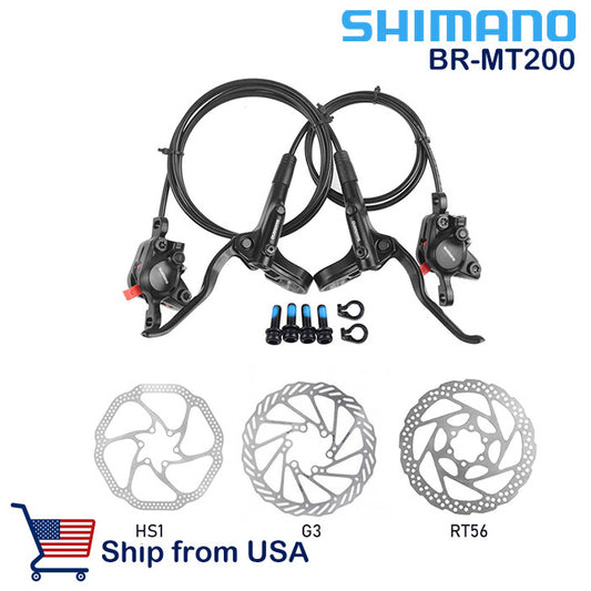 Hydraulic Disc Brake Set for Mountain Bikes Front & Rear G3 RT56 G2 HS1 - Shimano