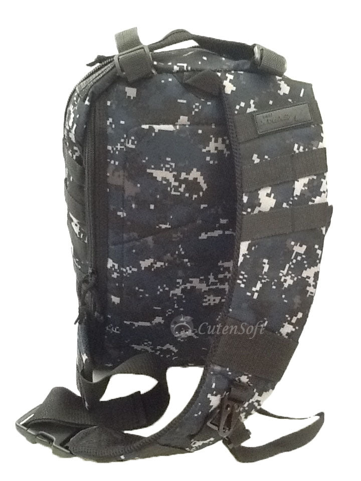 18-Inch Tactical Sling Backpack for Hunting Camping Hiking Navy Blue