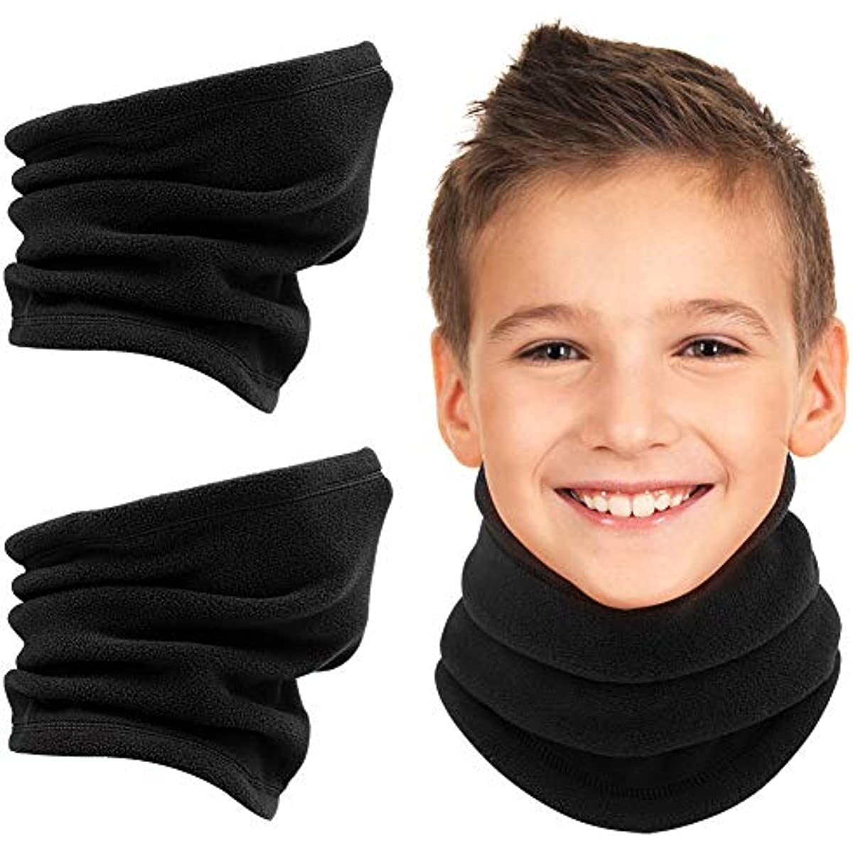 Kids Fleece Neck Warmer Winter Gaiter Balaclava for Skiing & Cold Weather