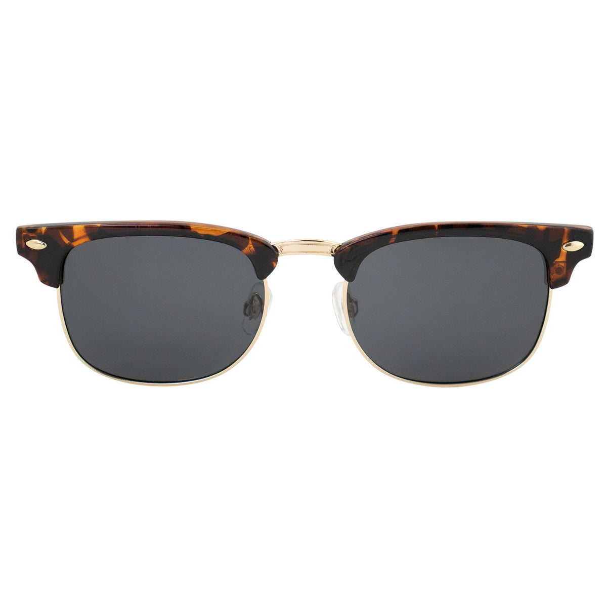 Polarized Tortoise Frame Sunglasses with Smoke Lenses - Unisex UV Protection