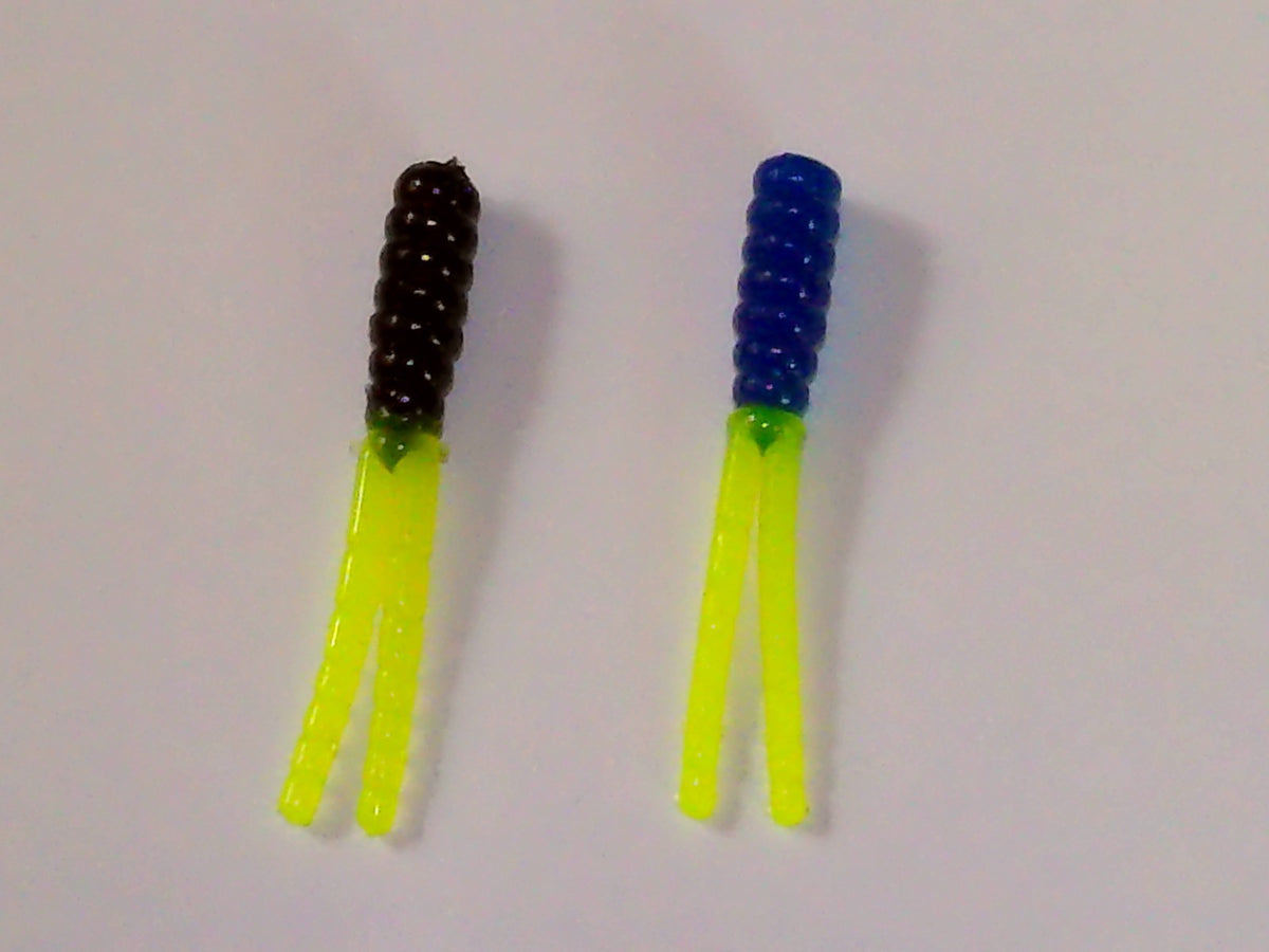 Soft Plastic Fishing Lures Set - 75-2 Inch Crappie Spin Grubs Multiple Colors