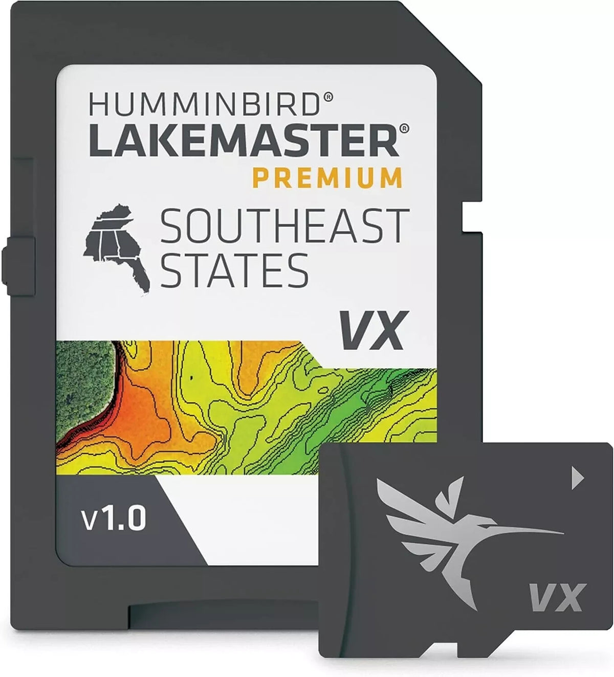Humminbird LakeMaster VX Premium Map Card for APEX SOLIX HELIX - Regional Coverage