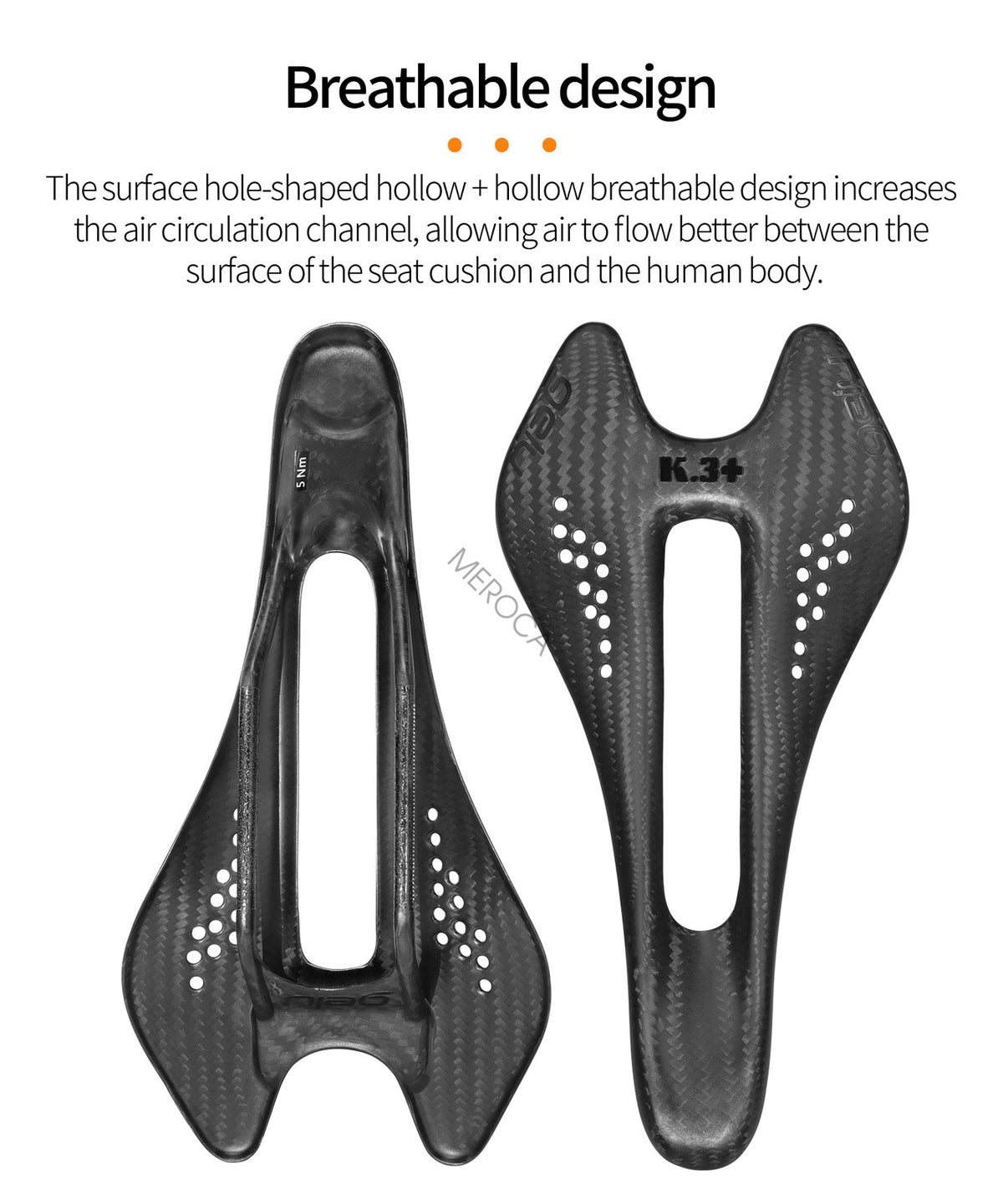 Ultralight Carbon Road Bike Saddle Racing Seat Breathable 55g