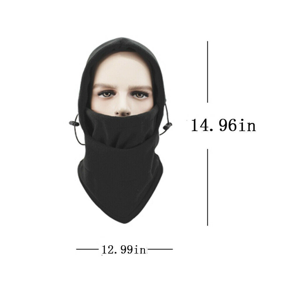 Winter Thermal Fleece Balaclava Ski Mask with Neck Warmer - Full Face Mask for Cold Weather